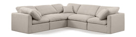 Indulge - Linen 5 Piece Modular Corner Sectional - Simple Home Plus