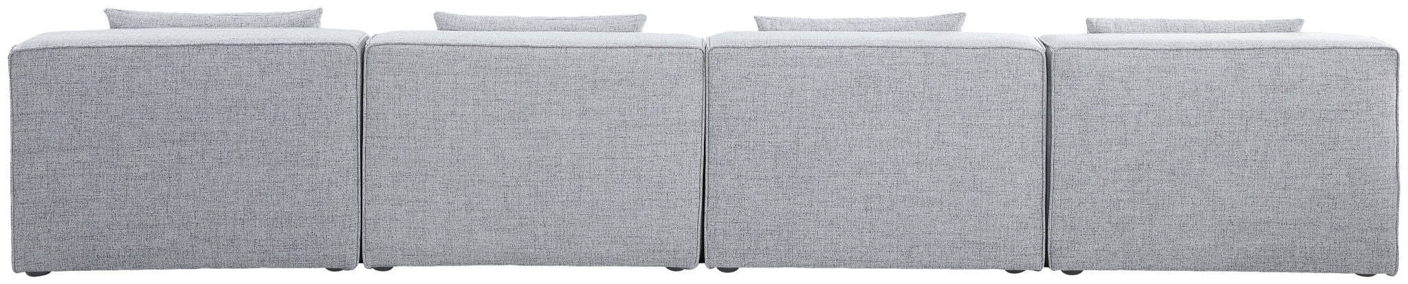 Cube - Linen Modular 4 Seat Armless Sofa - Simple Home Plus