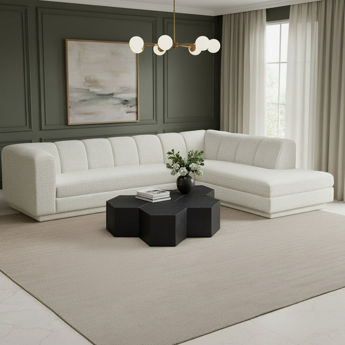 Modari - Sectional - Cream - Simple Home Plus