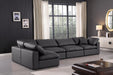 Comfy - 5 Piece Faux Leather Modular Sectional - Simple Home Plus