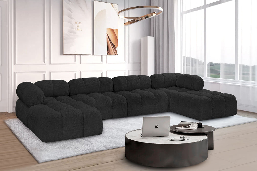 Ames - 6 Piece Fabric Modular U-Shaped Sectional - Simple Home Plus
