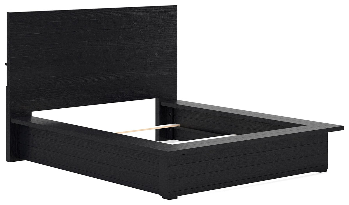 Londer - Black - Queen Panel Bed - Simple Home Plus