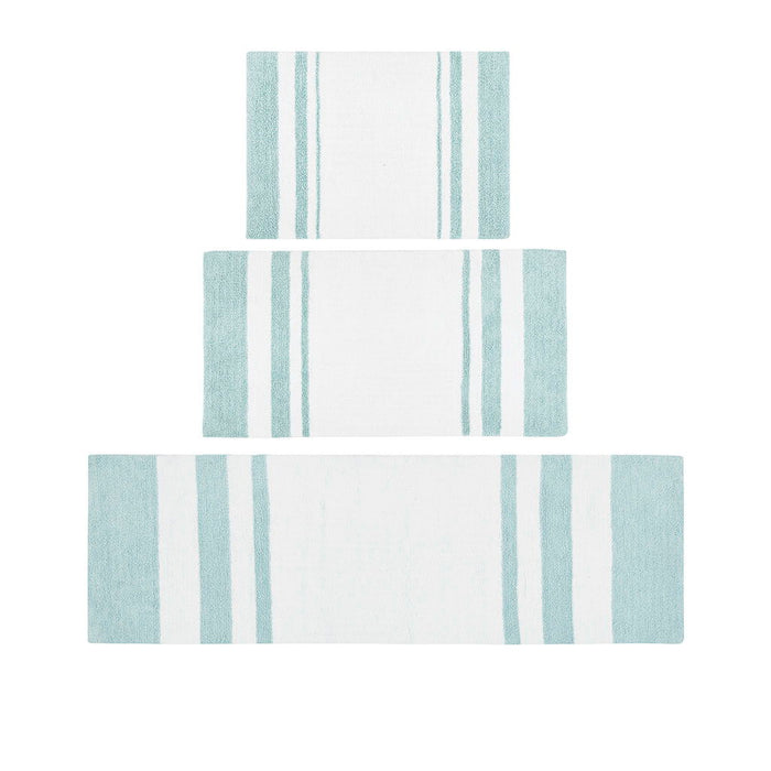 Spa - 20" x 30" Reversible Bath Rug - Aqua - Simple Home Plus