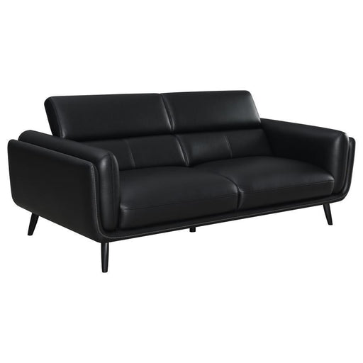 Shania - Track Arms Sofa With Tapered Legs - Black - Simple Home Plus