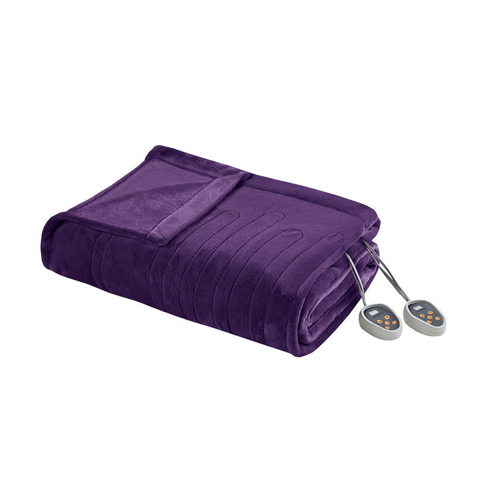 Heated Plush - King Blanket - Purple - Simple Home Plus