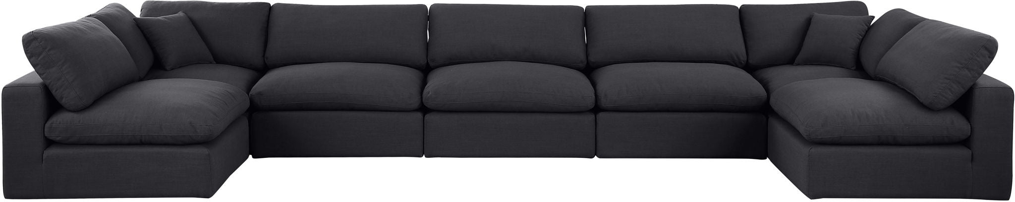 Comfy - 7 Piece Linen Modular Armless Sectional - Simple Home Plus