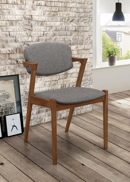 Malone - Padded Wood Dining Arm Chair (Set of 2) - Dark Walnut - Simple Home Plus