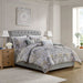 Hallie - 5 Piece Duvet Cover Set - Gray - Simple Home Plus