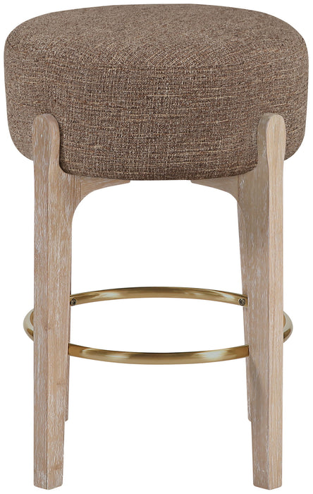Torino - Backless Counter Stool With Brushed Natural Base (Set of 2) - Simple Home Plus
