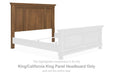 Feddinger - King/California King Panel Headboard - Medium Brown - Simple Home Plus