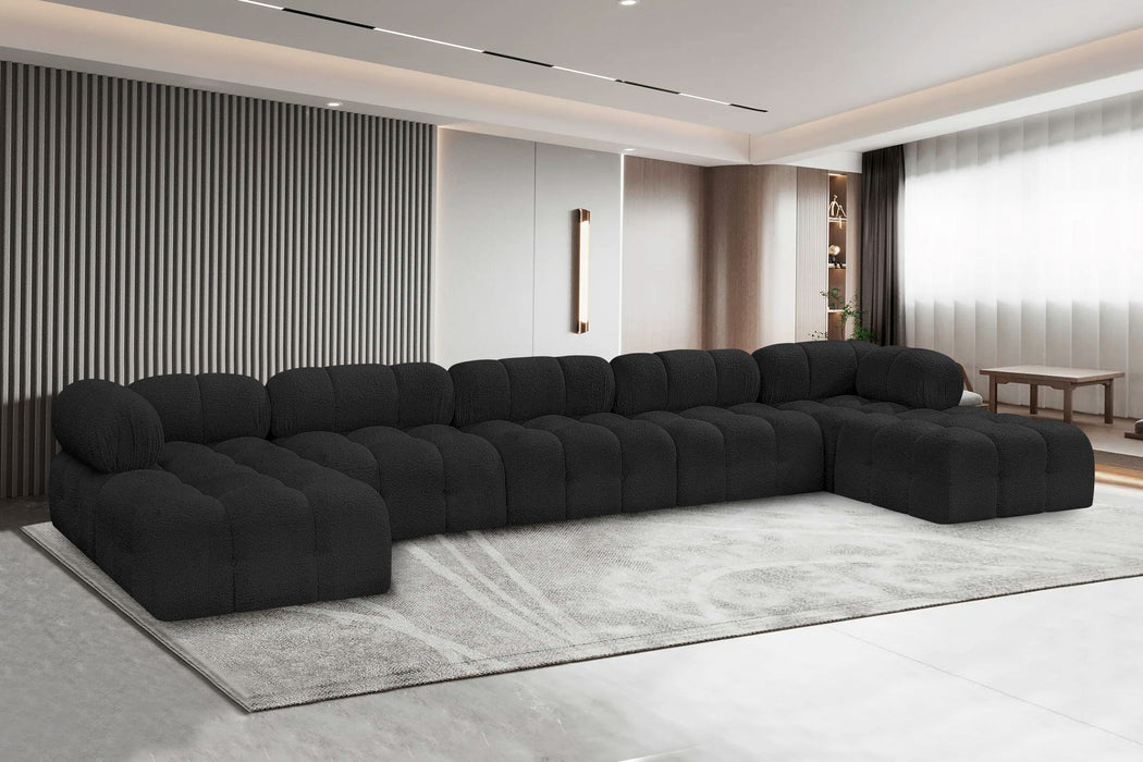 Ames - 7 Piece Fabric Modular U-Shaped Sectional - Simple Home Plus