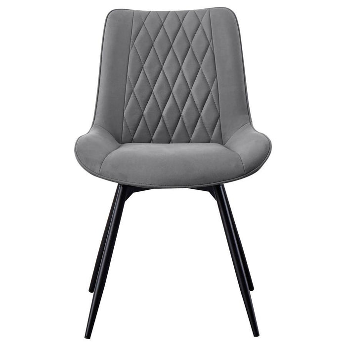 Diggs - Upholstered Swivel Dining Side Chair (Set of 2) - Gray - Simple Home Plus