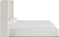 Solange - Linen Textured Fabric Upholstered Bed - Simple Home Plus