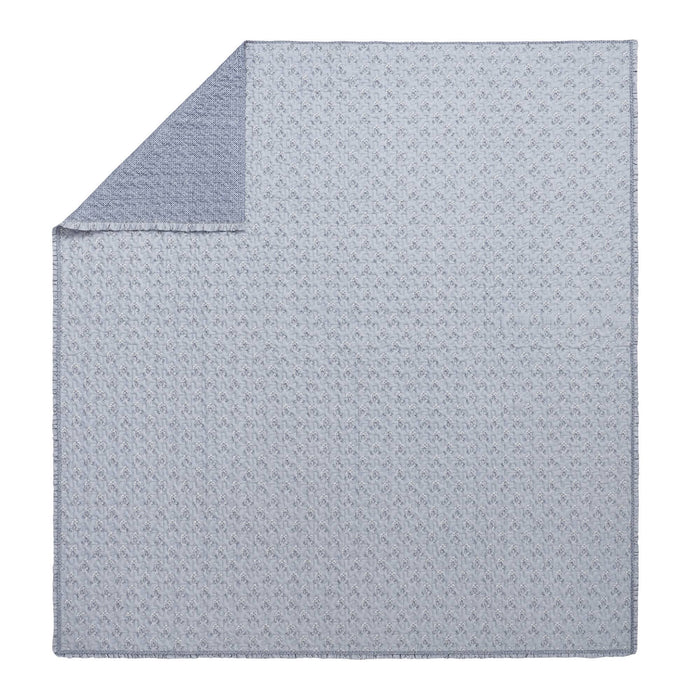 Linwood - Queen 3 Piece Ruffle Printed Quilt Set - Blue - Simple Home Plus