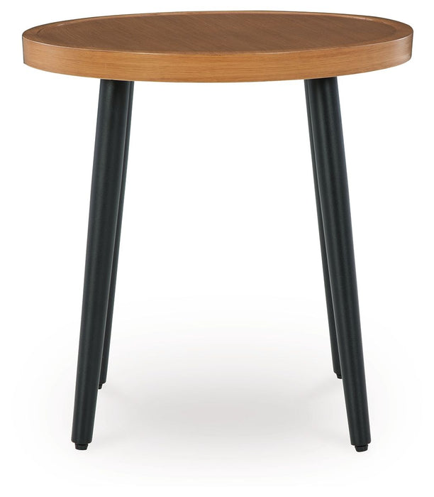 Horizon Hall - Two-tone Brown - Round End Table - Simple Home Plus