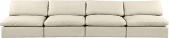 Comfy - Faux Leather Modular Armless Sofa 4 Seats - Simple Home Plus