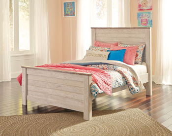 Willowton - Full Panel Rails - Whitewash - Simple Home Plus