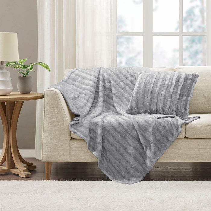 Duke - Long Throw - Gray - Simple Home Plus