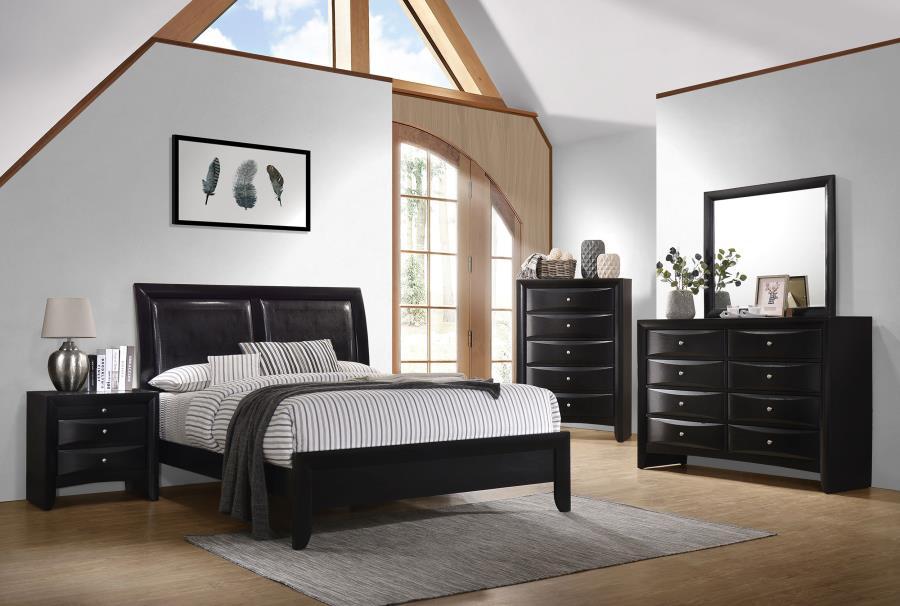 Briana - 5-Drawer Bedroom Chest - Black - Simple Home Plus