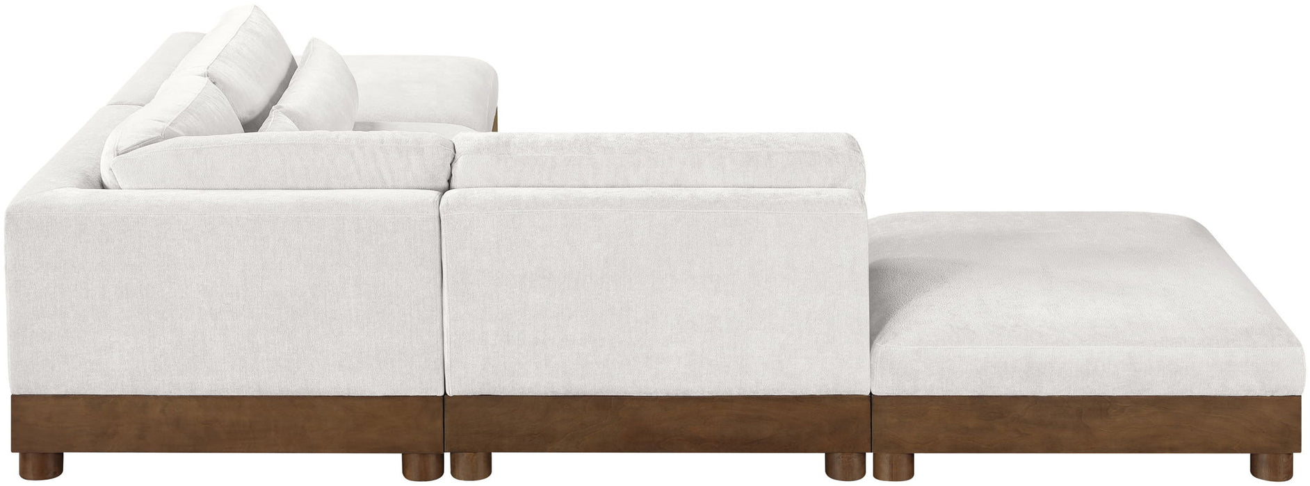 Turin - Chenille Fabric Upholstered Modular Sectional - Cream - Simple Home Plus
