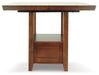 Ralene - Medium Brown - Rectangular Dining Room Counter Extension Table - Simple Home Plus
