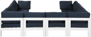 Nizuc - Outdoor Patio 8 Piece Modular Sectional With White Frame - Simple Home Plus