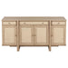 Kailani - 4-Door Cane Sideboard Buffet Cabinet - Beige Oak - Simple Home Plus