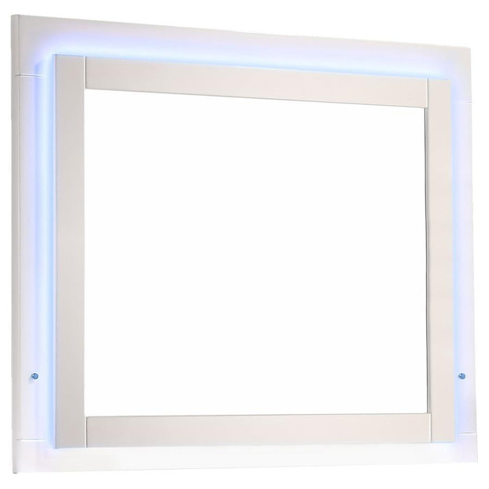 Felicity - Wood LED Dresser Mirror - White High Gloss - Simple Home Plus