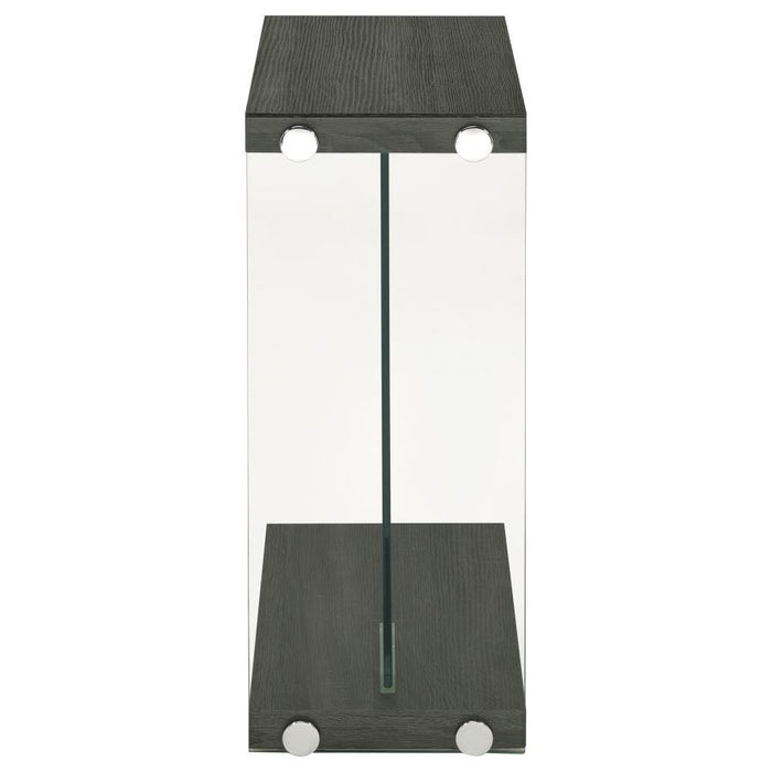 Colby - Engineered Wood C-Shaped Side Table - Weathered Gray - Simple Home Plus