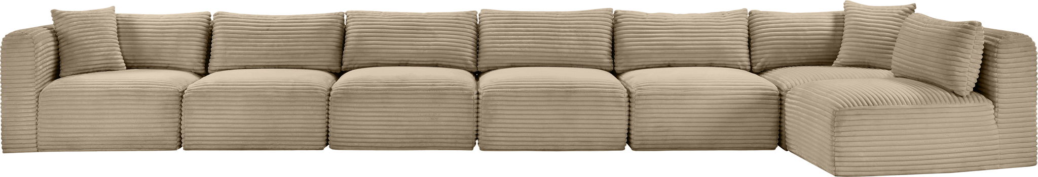 Shaggy - Fabric 7 Piece Modular Sectional - Simple Home Plus