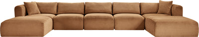 Shaggy - Fabric 7 Piece Modular Sectional With 2 Ottomans - Simple Home Plus