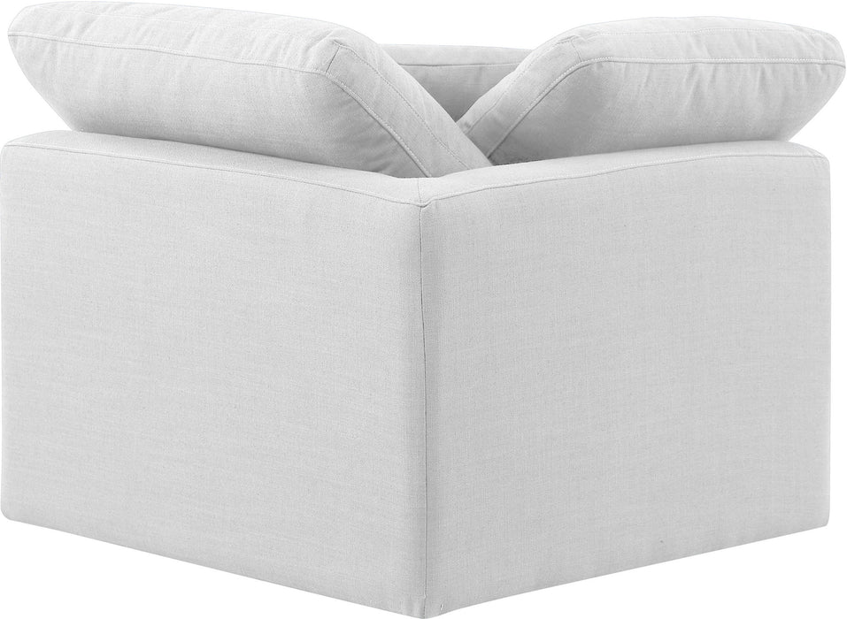 Indulge - Linen Corner Chair - White - Simple Home Plus