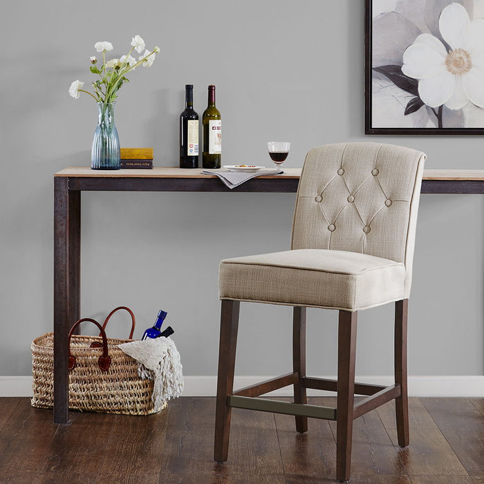 Marian - Tufted Counter Stool - Tan - Simple Home Plus