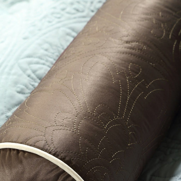 Juliana - King 9 Piece Charmeuse Comforter Set - Blue