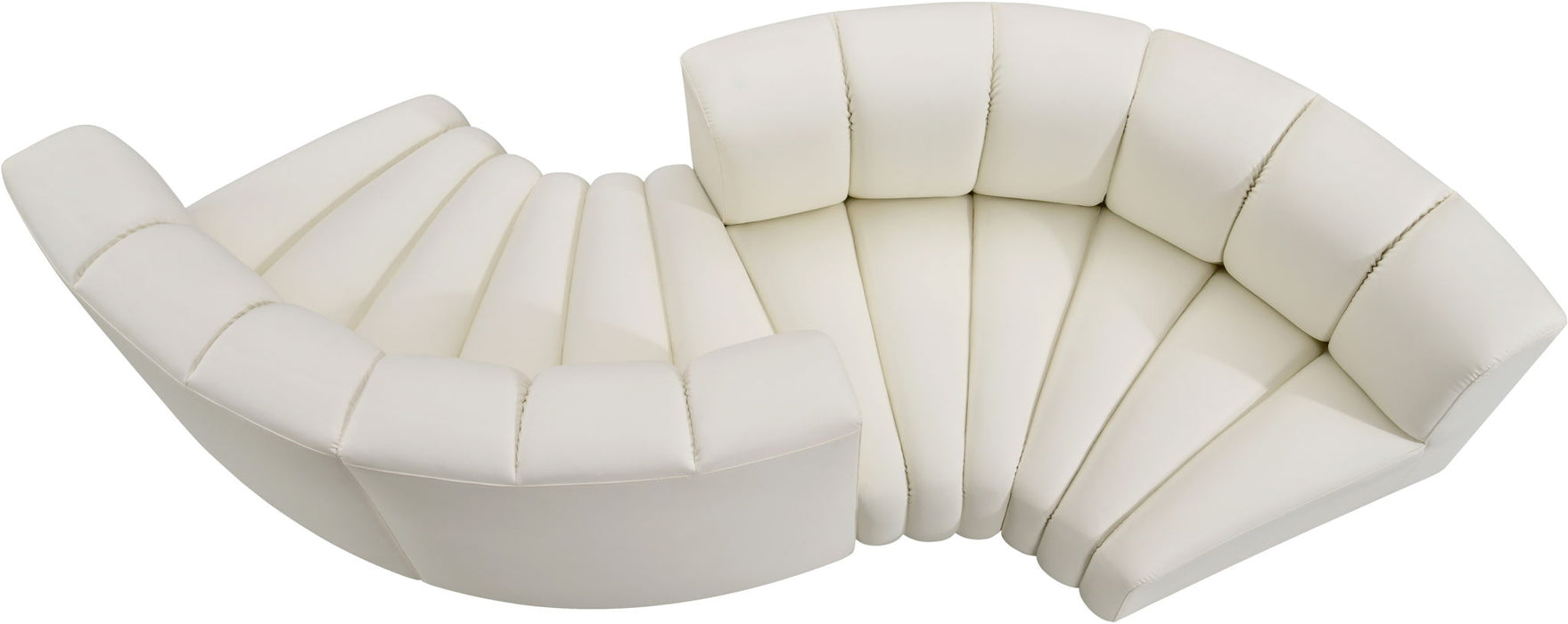 Arc - Faux Leather 4 Piece Curved Modular Sofa - Simple Home Plus