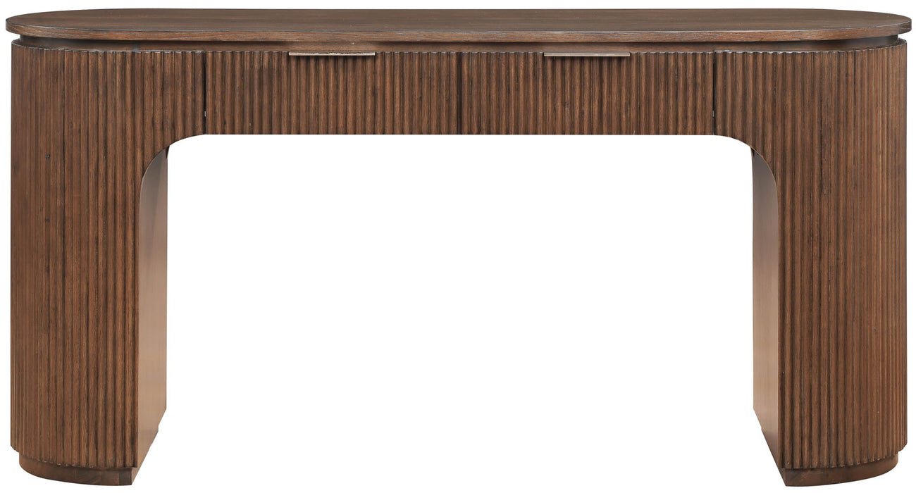 Astrid - Solid Wood And Oak Veneer Desk - Simple Home Plus