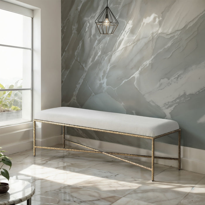 Valley - Bench With Gold Frame - Simple Home Plus
