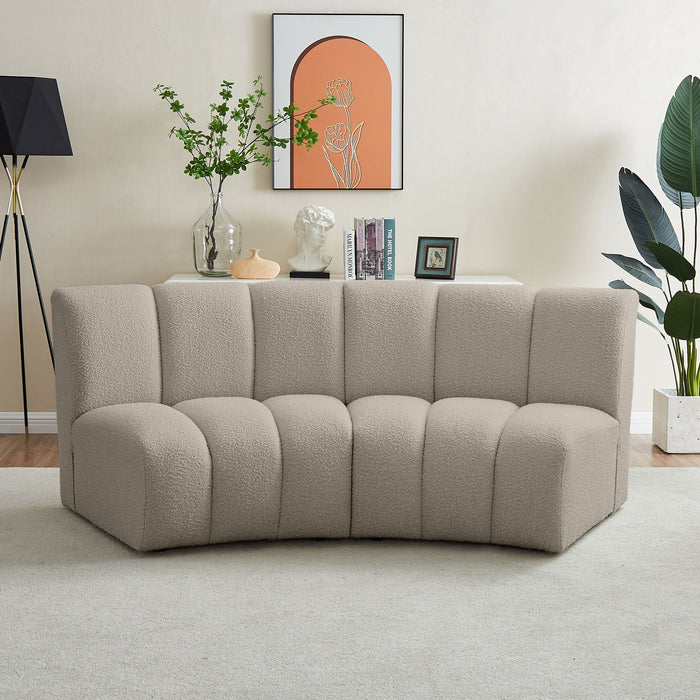 Infinity - 2 Piece Boucle Modular Sectional - Simple Home Plus