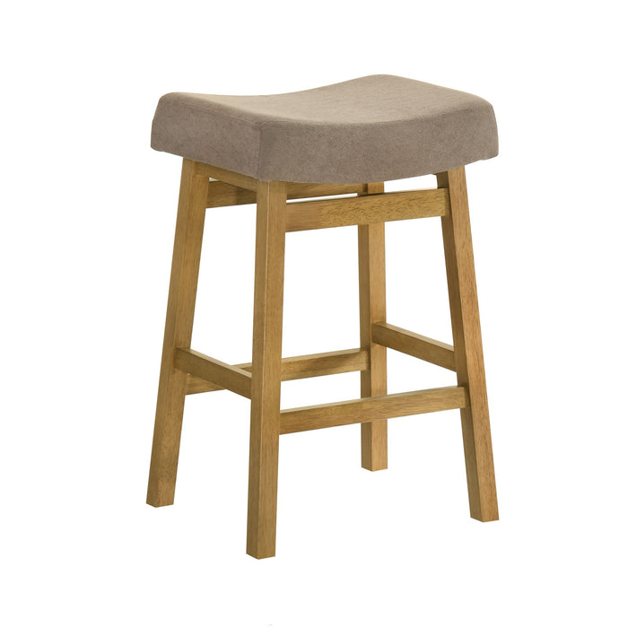 Lenon - Modern Farmhouse Wood Counter Height Kitchen Bar Stool - Simple Home Plus