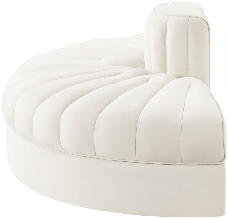 Rummi - Velvet Performance Fabric Upholstered 2 Piece  Rounded Modular Loveseat - Simple Home Plus