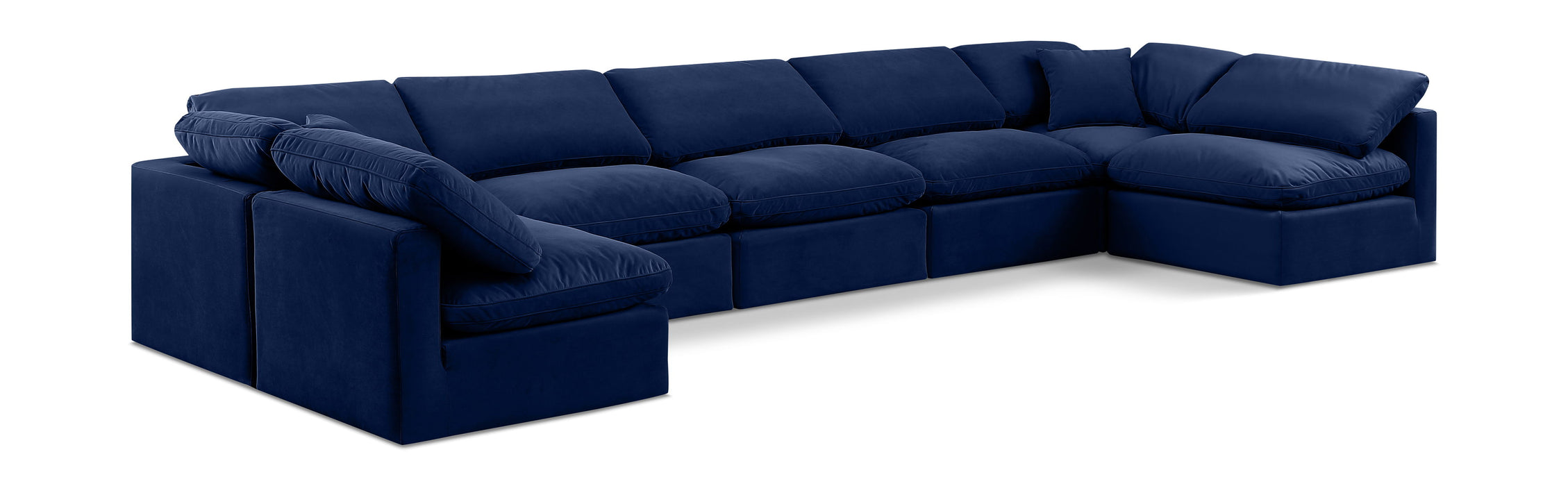 Indulge - Velvet 7 Piece Modular U-Shaped Sectional - Simple Home Plus