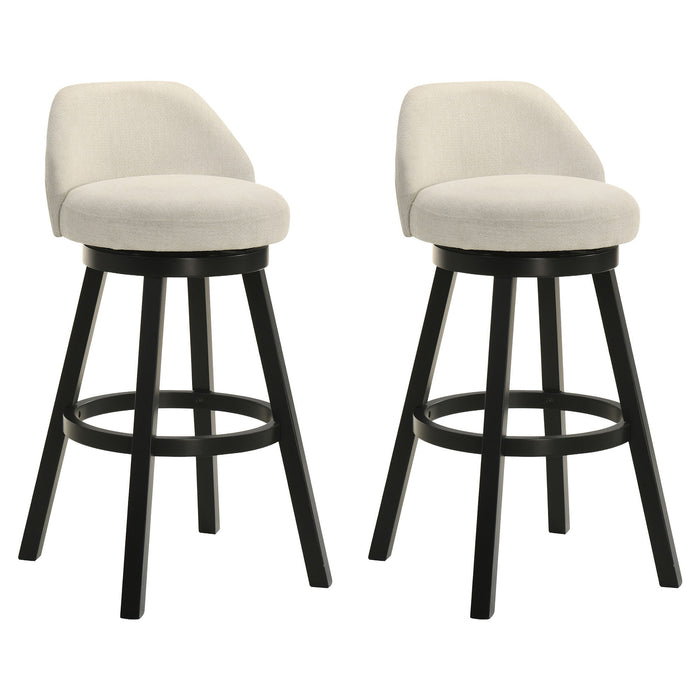 Erika - Modern Transitional Swivel Wood Bar Height Kitchen Bar Stool - Simple Home Plus