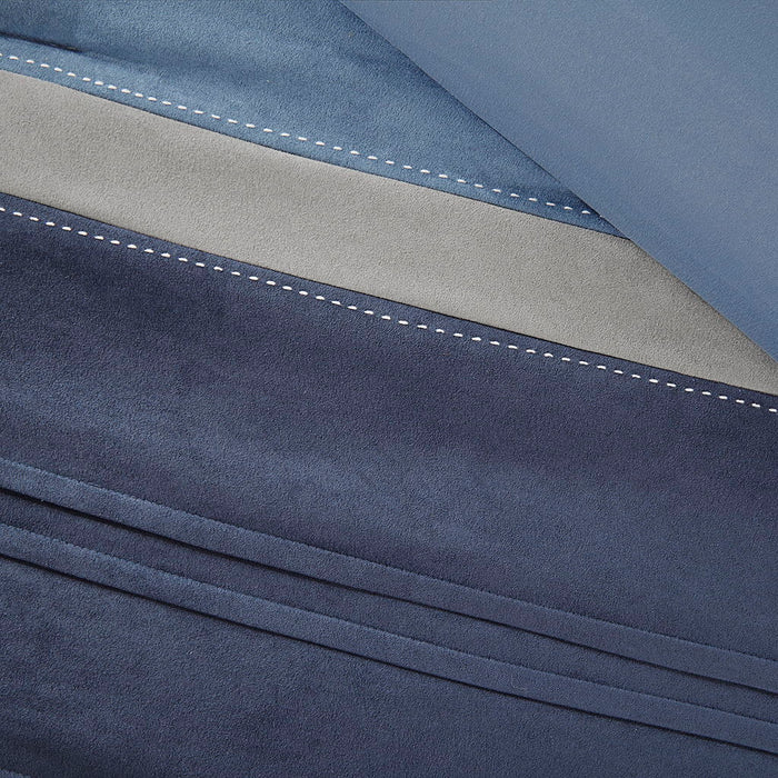 Collins - Queen Piece Comforter (Set of 7) - Navy - Simple Home Plus