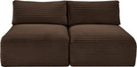 Shaggy - 2 Seat Modular Armless Sofa - Simple Home Plus