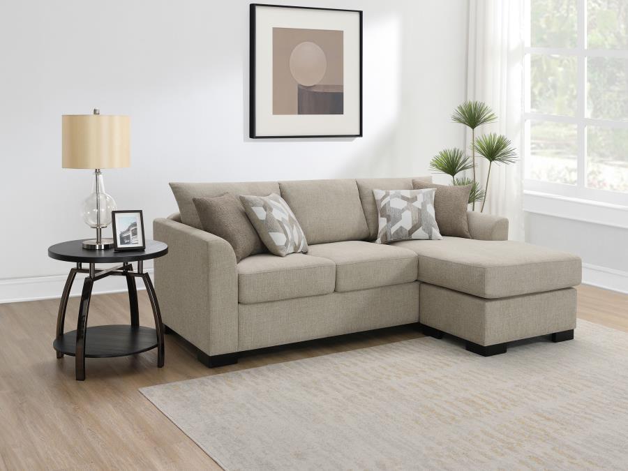 Storey - Upholstered Sleeper Sectional Chaise Sofa - Simple Home Plus