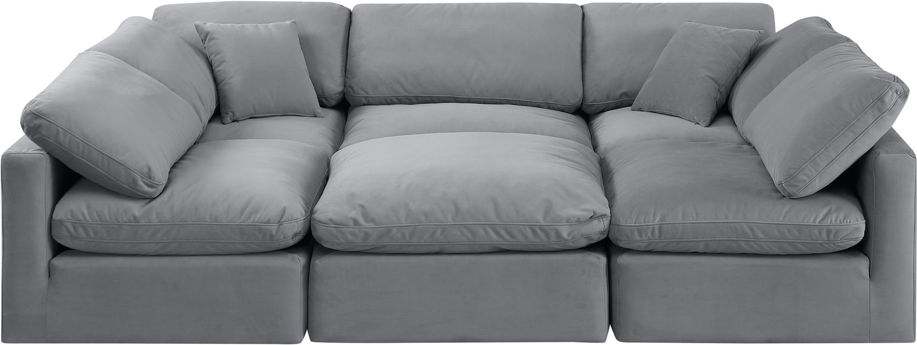 Indulge - Velvet 6 Piece Modular Sectional - Simple Home Plus