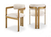 Aurum - Linen Textured Fabric Upholstered Dining Chair (Set of 2) - Simple Home Plus