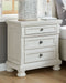 Robbinsdale - Antique White - Two Drawer Night Stand - Simple Home Plus