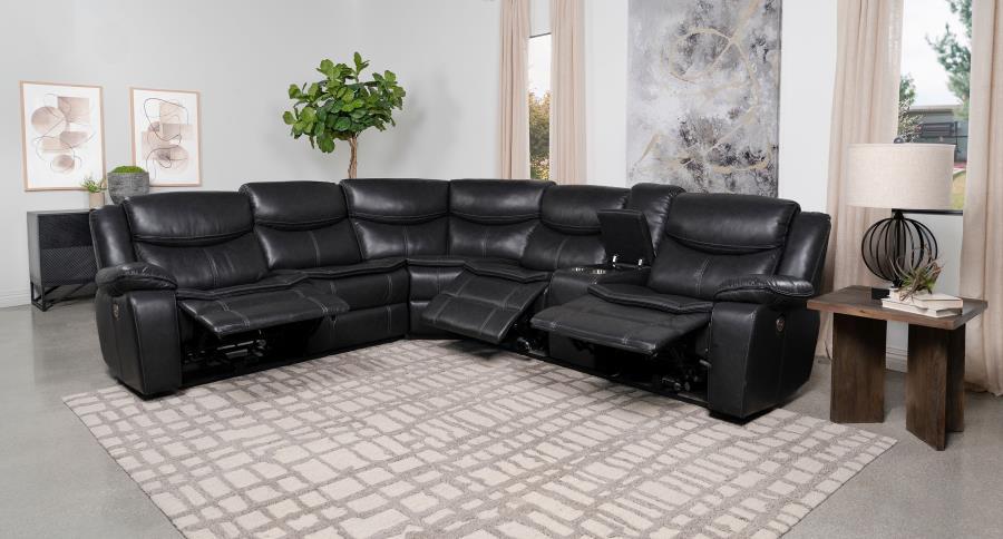 Sycamore - Upholstered Power Reclining Sectional Sofa - Simple Home Plus