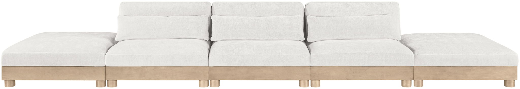 Turin - Chenille Fabric Upholstered Modular Sectional - White - Simple Home Plus